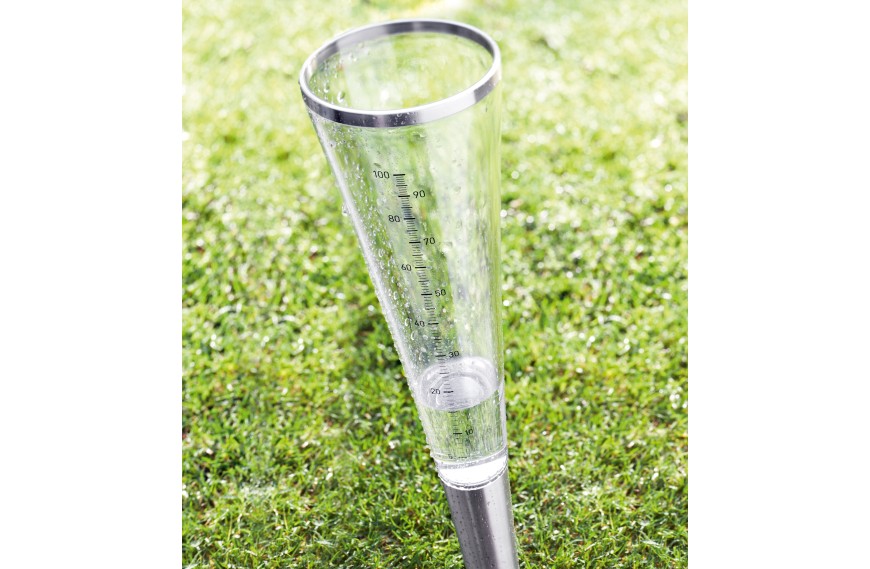 SUPERDANT Pluviomètre En Verre En Spirale De 17,8 Cm Avec Cadre En Métal Et Tube En Fer Pour Jardin, Cour, Extérieur