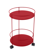Guéridon double plateau plein FERMOB Coquelicot