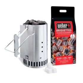 Kit cheminée d’allumage Weber Rapidfire avec briquettes pour barbecue à charbon