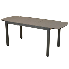 Table de jardin extensible TICAO Les Jardins en aluminium et HPL céramique pour 4 à 6 personnes