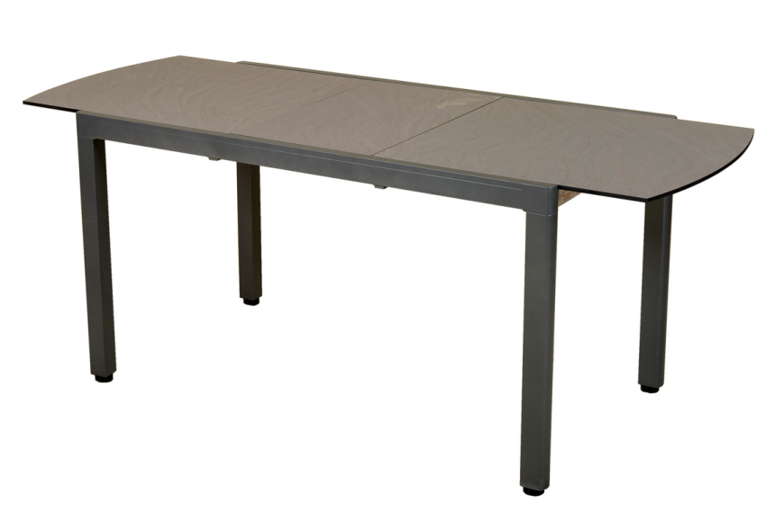 Table de jardin extensible TICAO Les Jardins en aluminium et HPL céramique pour 4 à 6 personnes