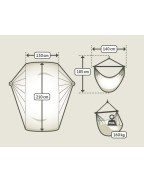 chaise hamac Kingsize DOMINGO LA SIESTA en tissu outdoor avec barre en bambou et rotation 360°