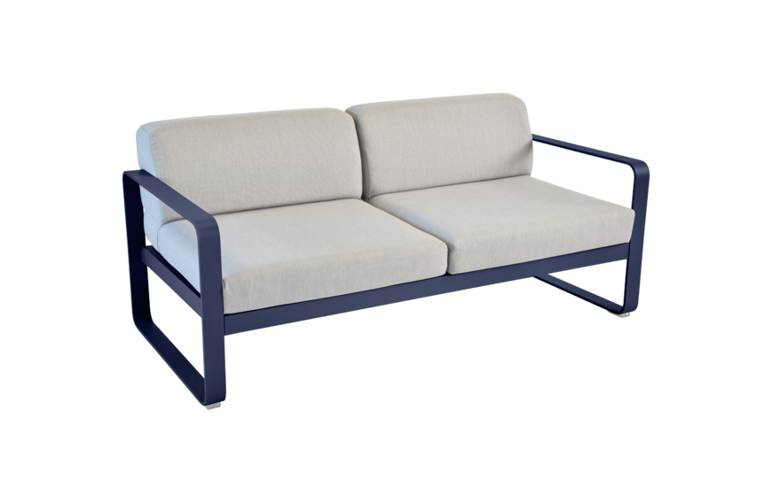 Canapé Bellevie 2 places - Coussins gris flanelle FERMOB