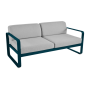 Canapé Bellevie 2 places - Coussins gris flanelle FERMOB