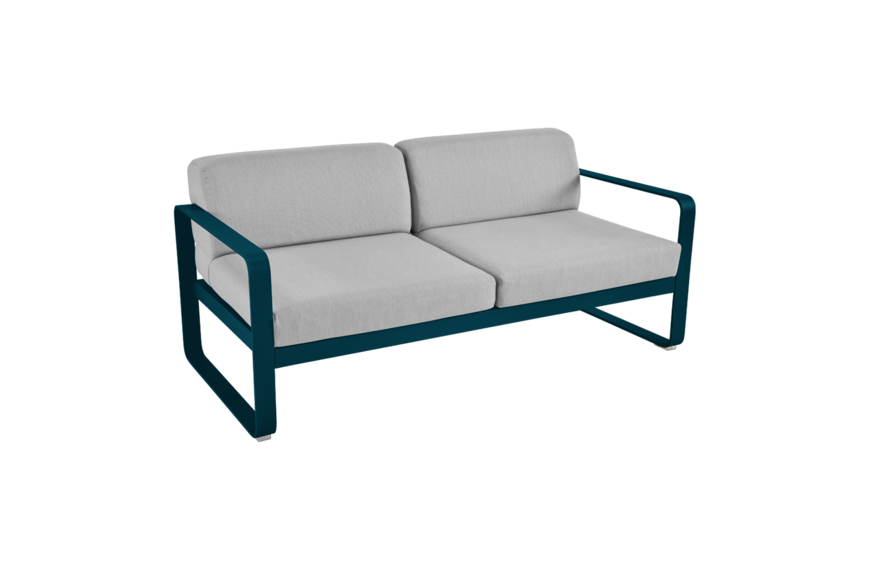 Canapé Bellevie 2 places - Coussins gris flanelle FERMOB