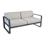 Canapé Bellevie 2 places - Coussins gris flanelle FERMOB