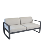 Canapé Bellevie 2 places - Coussins gris flanelle FERMOB