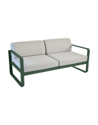 Canapé Bellevie 2 places - Coussins gris flanelle FERMOB