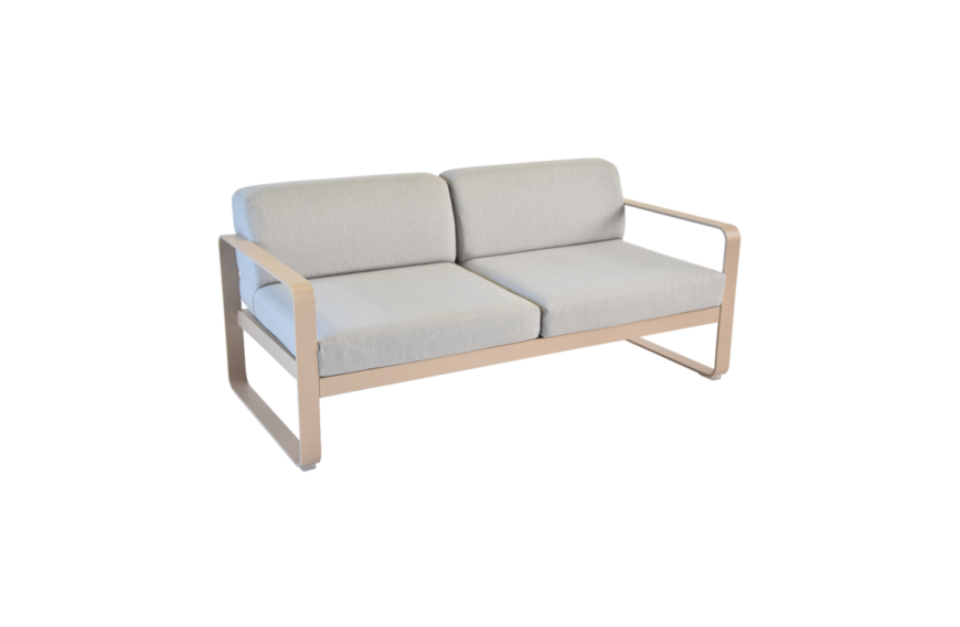 Canapé Bellevie 2 places - Coussins gris flanelle FERMOB