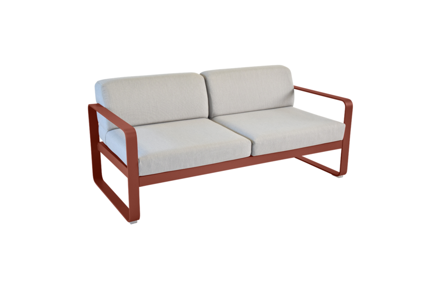 Canapé Bellevie 2 places - Coussins gris flanelle FERMOB