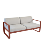 Canapé Bellevie 2 places - Coussins gris flanelle FERMOB