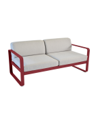 Canapé Bellevie 2 places - Coussins gris flanelle FERMOB