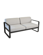 Canapé Bellevie 2 places - Coussins gris flanelle FERMOB