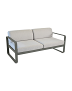 Canapé Bellevie 2 places - Coussins gris flanelle FERMOB