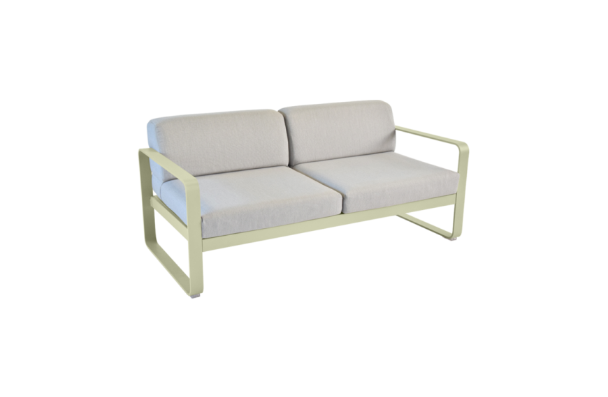 Canapé Bellevie 2 places - Coussins gris flanelle FERMOB