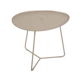 Table basse de jardin Cocotte Fermob Ø55 cm avec plateau amovible design en aluminium