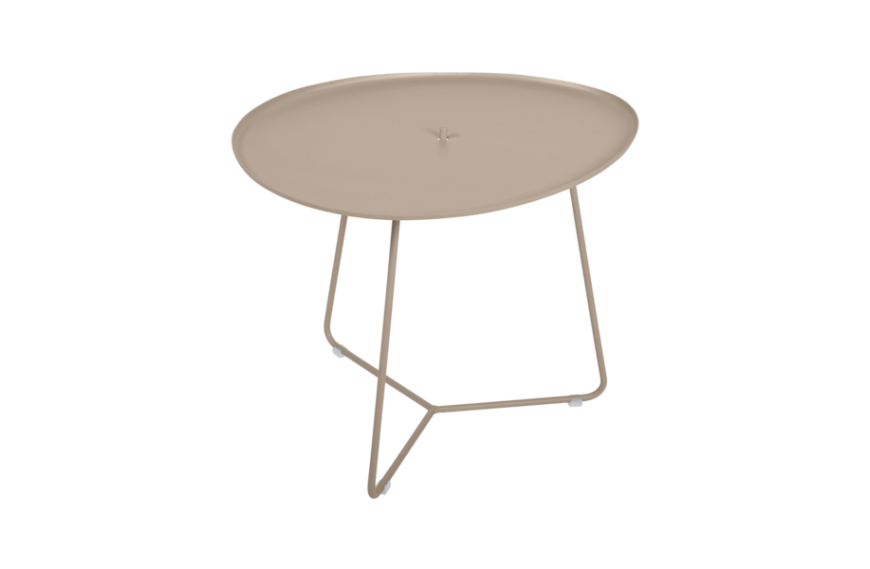 Table basse de jardin Cocotte Fermob Ø55 cm avec plateau amovible design en aluminium