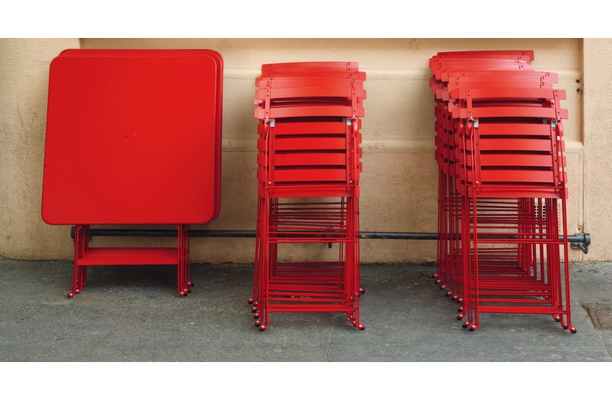 Table de jardin pliante Bistro 71x71cm 4 places FERMOB Latour