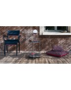 Guéridon double plateau perforé FERMOB 