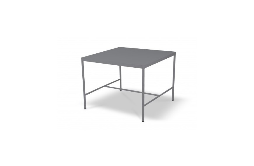 Table mi-hauteur Rivage Aluminium Basalte 85*85 Vlaemynck