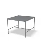 Table mi-hauteur Rivage Aluminium Basalte 85*85 Vlaemynck