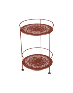 Guéridon double plateau perforé FERMOB 