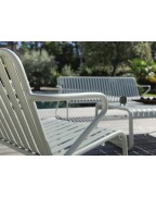 canapé de jardin VERO 2 places OCÉO en aluminium design amande
