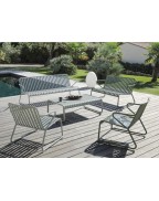 canapé de jardin VERO 2 places OCÉO en aluminium design amande