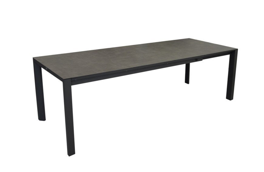 Table Milo 190/260x90 Aluminium Grey HPL Anthracite - OCEO