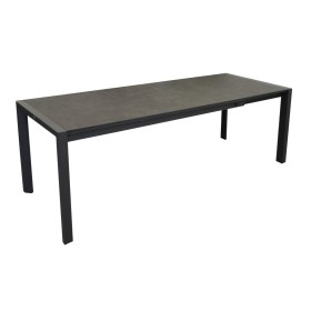 Table Milo 140/190*75 Aluminium Grey HPL Anthracite OCEO