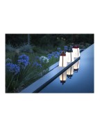 Lampe solaire de jardin nomade BUMP Les Jardins en aluminium muscade, 500 lumens