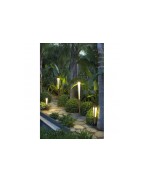 Torche solaire à LED Tinka H62 Alu Gris Espace LES JARDINS