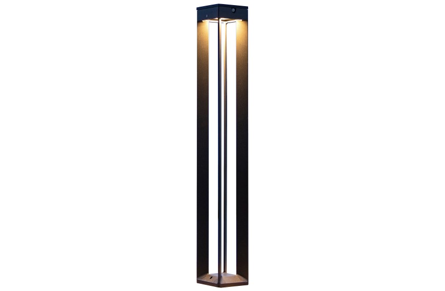 Borne solaire LED Alu Gris Espace 500 Lumens H.90 LES JARDINS