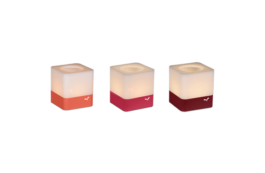 Lot de 3 photophores Cuub FERMOB