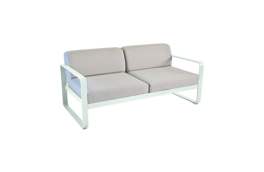 Canapé Bellevie 2 places - Coussins gris flanelle FERMOB