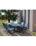 Chaise pliante de jardin en aluminium ÉLÉGANCE PROLOISIRS structure graphite