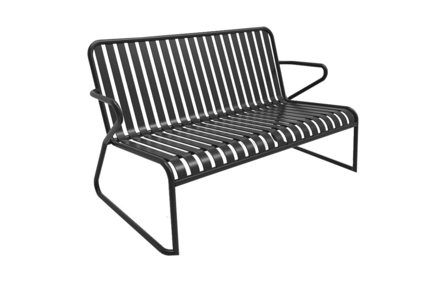canapé de jardin VERO 2 places OCÉO en aluminium design graphite