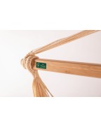 Chaise Hamac DOMINGO LA SIESTA en tissu Outdoor résistant avec barre en bambou FSC, idéale pour petits espaces