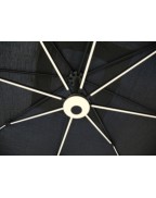 Parasol déporté 3x3 m Elios avec éclairage LED - PROLOISIRS