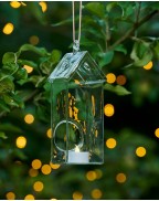 Set de 2 photophores en verre Maison avec bougies LED - SIRIUS