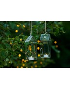 Set de 2 photophores en verre Maison avec bougies LED - SIRIUS