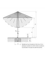 Parasol Alu Twist GLATZ diam 300 