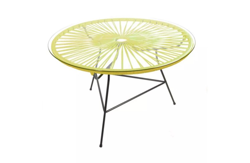 Table basse ZIPOLITE  jaune moutarde- BOQA