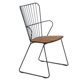 Chaise en métal et bambou PAON - HOUE