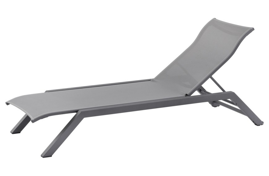 Bain de soleil Amaka Gris Espace / Toile PVC Gris Clair LES JARDINS