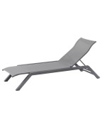Bain de soleil Amaka Gris Espace / Toile PVC Gris Clair LES JARDINS