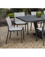 Chaise empilable AMAKA blanc LES JARDINS