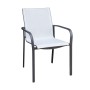 Fauteuil Koton empilable LES JARDINS en aluminium et toile Batyline pour jardin et terrasse