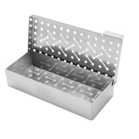 Boîte de fumage Weber universelle 12 x 25 cm en acier inox pour barbecue