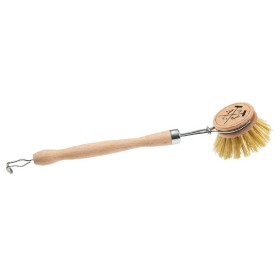 Brosse à vaisselle en bois Andrée Jardin Tradition 19 cm avec fibres naturelles de tampico